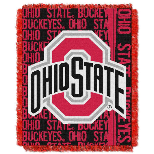 Ohio State Buckeyes Double Play Jacquard Throw Blanket by The Northwest Group