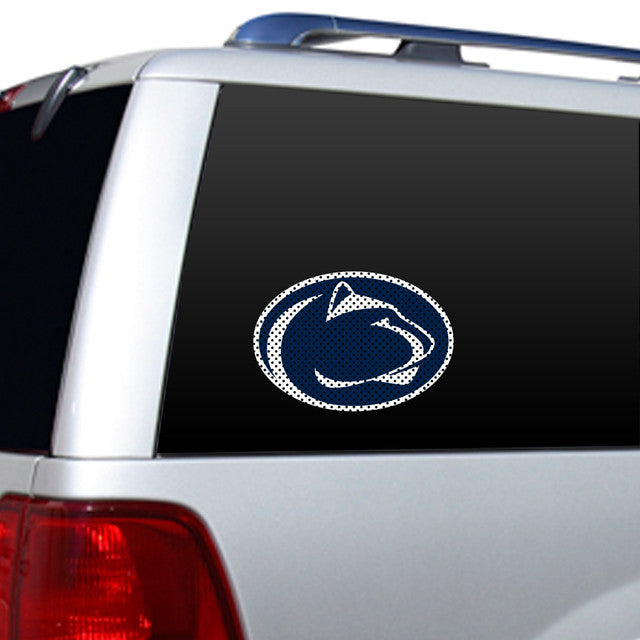 Penn State Nittany Lions 12x10 NCAA die cut window film with official team colors and logo, licensed by Fremont Die.