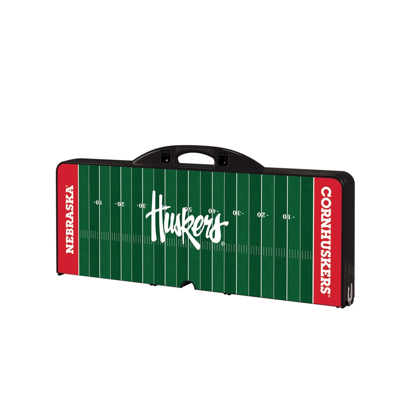 Nebraska Cornhuskers Field Design Portable Camping / Picnic / Tailgating Folding Table with Seats by Picnic Time