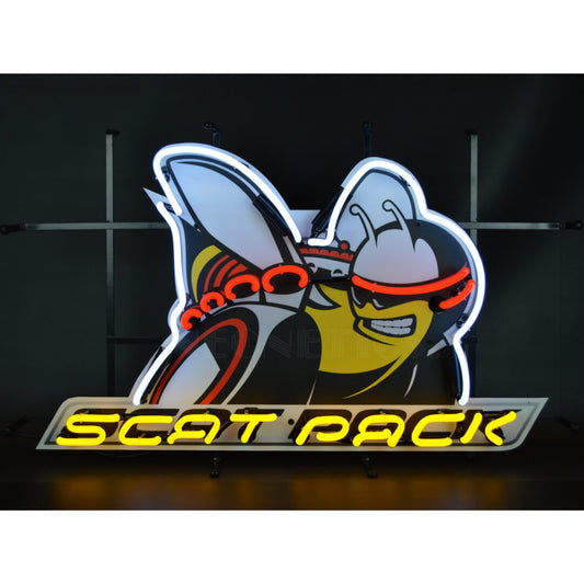 Dodge Scat Pack 30" x 19" Neon Sign With Backing by Neonetics