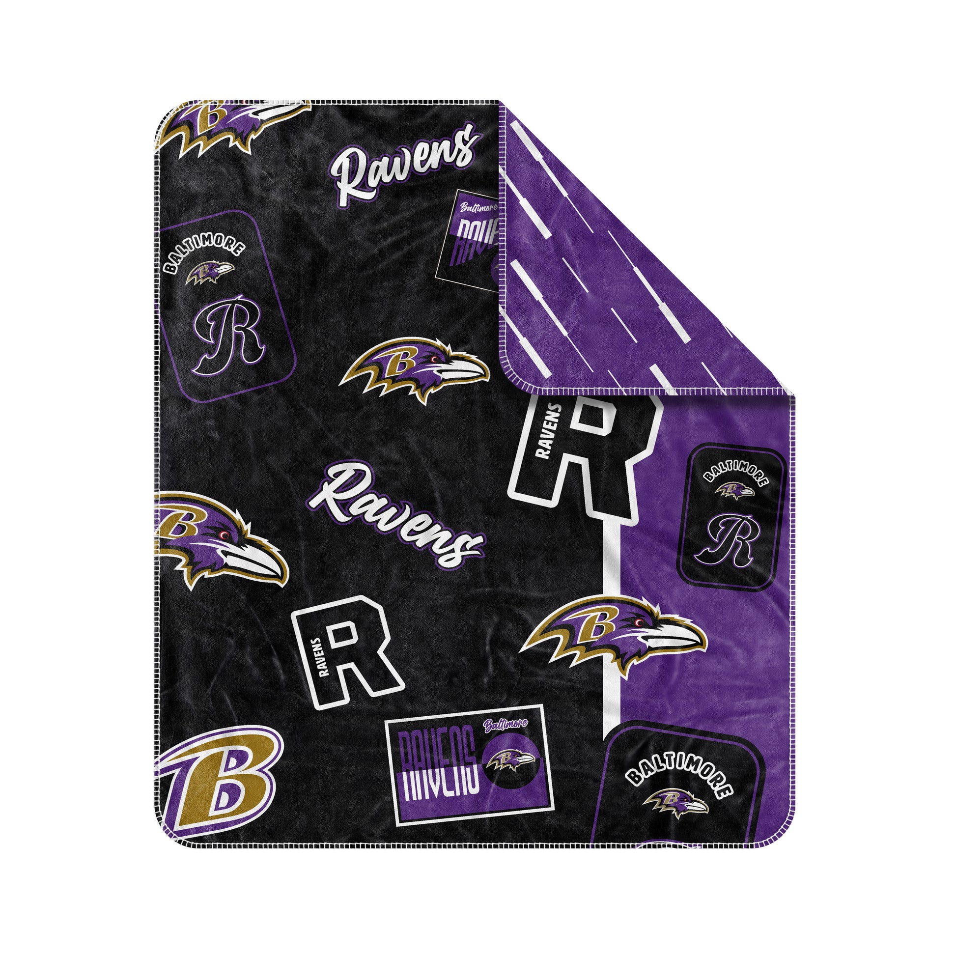 Baltimore Ravens Dream Weave Throw Blanket 50x60 double-sided microfiber NFL by Logo Brands