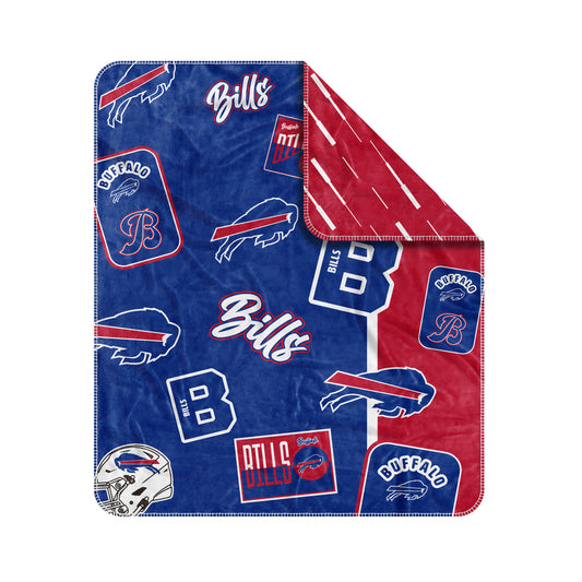 Buffalo Bills Dream Weave Throw Blanket 50x60 double-sided microfiber NFL by Logo Brands