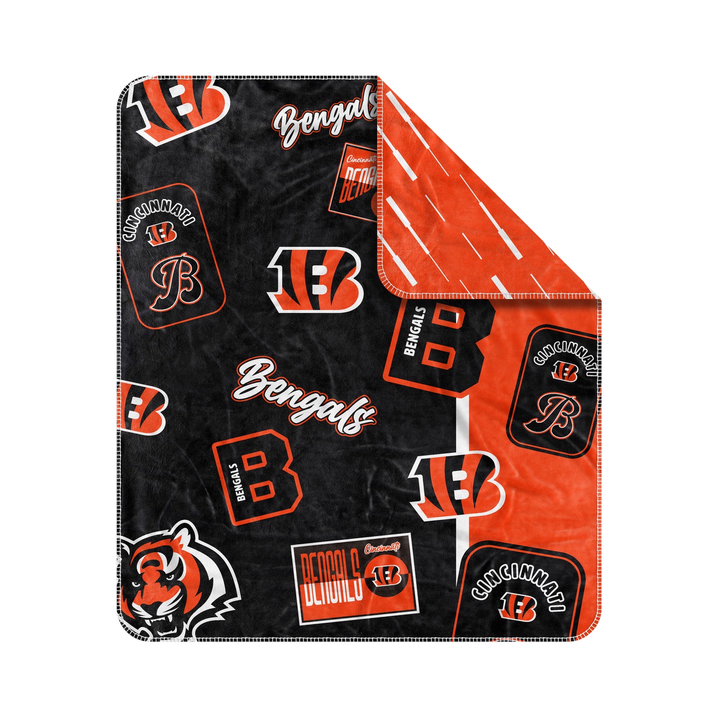 Cincinnati Bengals Dream Weave Throw Blanket 50x60 soft double-sided NFL team blanket