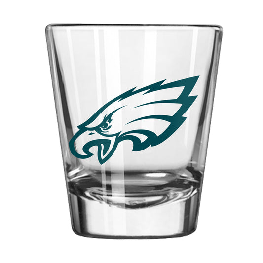 Philadelphia Eagles 2oz NFL Classic Shot Glass with weighted base and bold team gameday graphics.