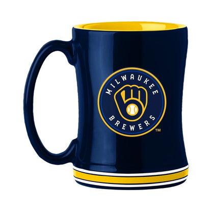 Milwaukee Brewers 14oz. Relief Coffee Mug by Logo Brands