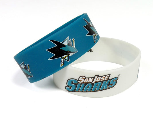 San Jose Sharks Pack of 2 Silicone Bracelet by Aminco