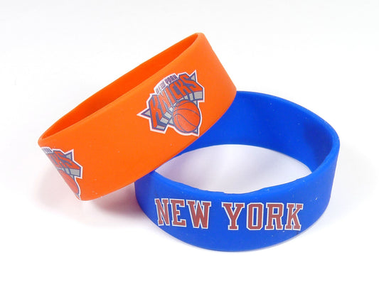 New York Knicks Pack of 2 Silicone Bracelet by Aminco
