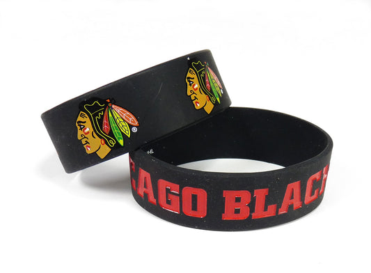 Chicago Blackhawks Pack of 2 Silicone Bracelet by Aminco
