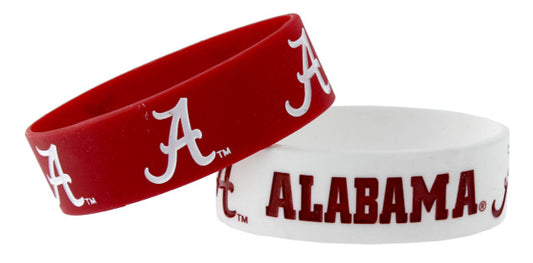 Alabama Crimson Tide Pack of 2 Silicone Bracelets by Aminco
