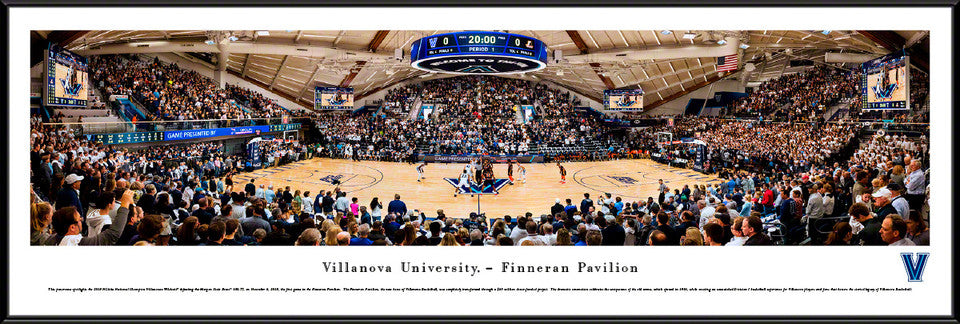 Villanova Wildcats Finneran Pavilion basketball panoramic framed picture by Blakeway Panoramas