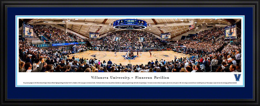 Villanova Wildcats Finneran Pavilion basketball panoramic framed picture, double matting  by Blakeway Panoramas