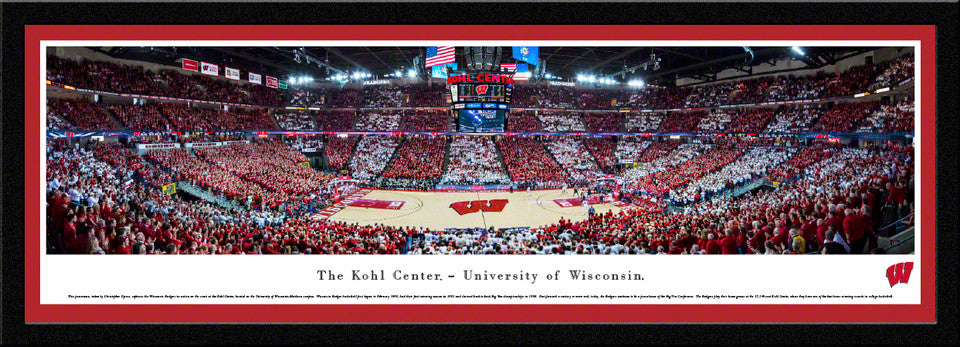 Wisconsin Badgers Basketball Panorama - Kohl Center Picture by Blakeway Panoramas