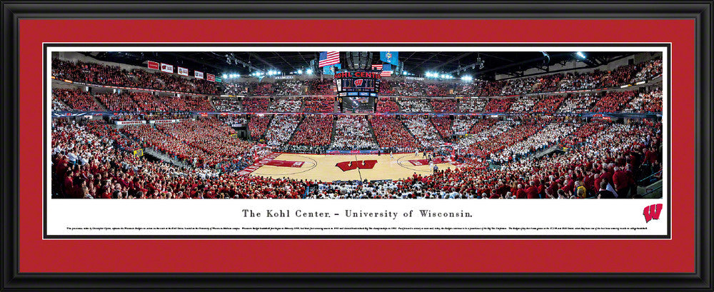 Wisconsin Badgers Basketball Panorama - Kohl Center Picture by Blakeway Panoramas