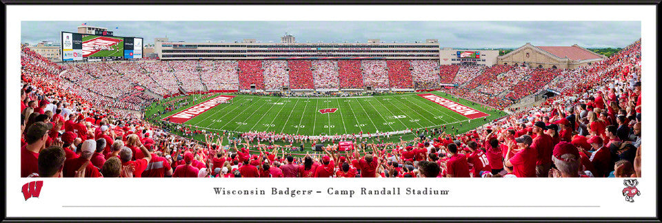 Wisconsin Badgers Stripe Out Football Panorama - Camp Randall Panoramic Fan Cave Decor by Blakeway Panoramas