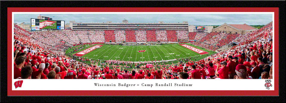 Wisconsin Badgers Stripe Out Football Panorama - Camp Randall Panoramic Fan Cave Decor by Blakeway Panoramas