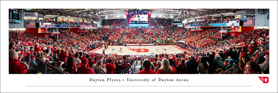 Dayton Flyers Basketball Panoramic Poster - UD Arena Picture by Blakeway Panoramas