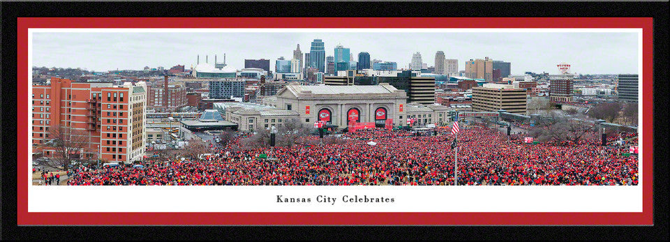 Kansas City Celebrates - 2020 Kansas City Chiefs Super Bowl Parade Panoramic Picture by Blakeway Panoramas