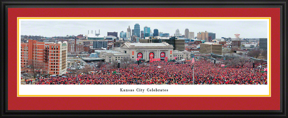 Kansas City Celebrates - 2020 Kansas City Chiefs Super Bowl Parade Panoramic Picture by Blakeway Panoramas