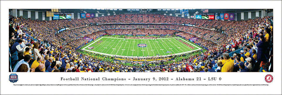 2012 BCS Football Championship Panoramic - Alabama Crimson Tide by Blakeway Panoramas