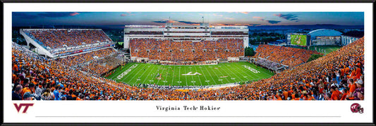 Virginia Tech Hokies 50 Yard Line Football Poster - Lane Stadium Panorama by Blakeway Panoramas