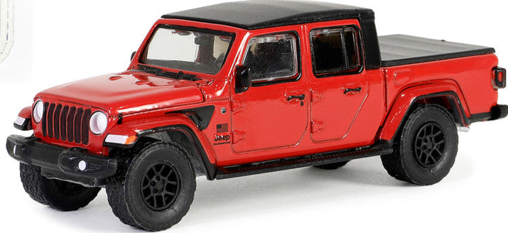 2023 Jeep Gladiator Freedom Pickup Truck Firecracker Red with Black Top "Showroom Floor" Series 5 1/64 Diecast Model Car by Greenlight