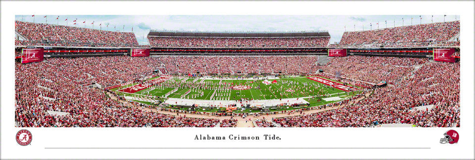 Alabama Crimson Tide panoramic wall decor: Bryant-Denny Stadium, perfect for fans, by Blakeway Panoramas.