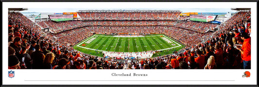 Cleveland Browns Panoramic Poster - FirstEnergy Stadium NFL Fan Cave Decor by Blakeway Panoramas