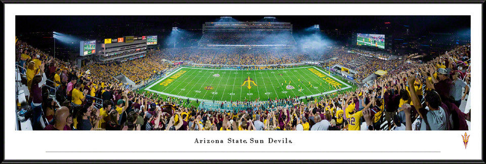 Arizona State Sun Devils Football Panoramic Picture - Sun Devil Stadium Fan Cave Decor by Blakeway Panoramas