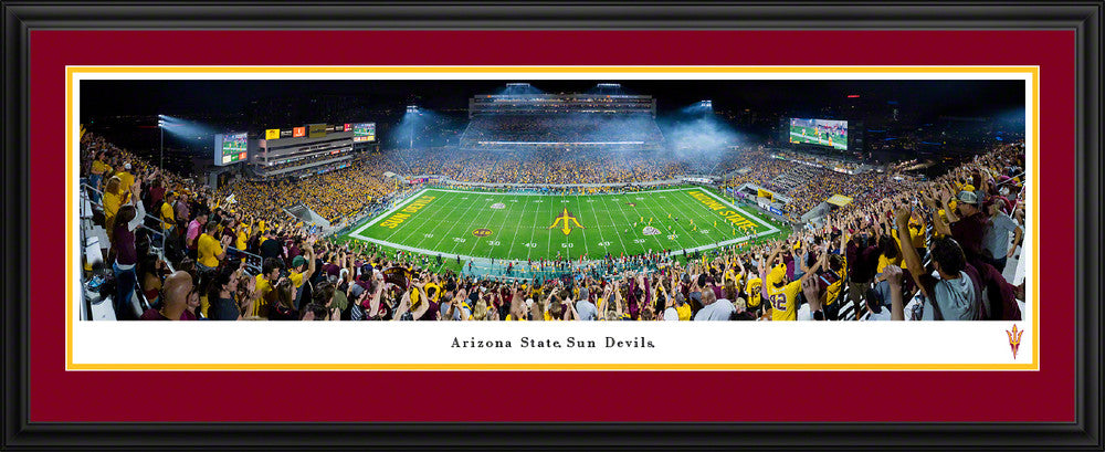 Arizona State Sun Devils Football Panoramic Picture - Sun Devil Stadium Fan Cave Decor by Blakeway Panoramas