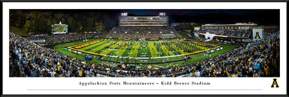 Appalachian State Mountaineers Football Run Out Panoramic Picture - Kidd Brewer Stadium by Blakeway Panoramas Wall Decor