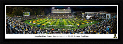 Appalachian State Mountaineers Football Run Out Panoramic Picture - Kidd Brewer Stadium by Blakeway Panoramas Wall Decor