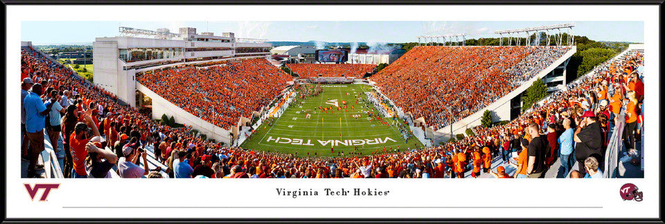 Virginia Tech Hokies End Zone Football Poster - Lane Stadium Panorama by Blakeway Panoramas