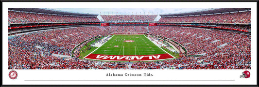 Alabama Crimson Tide Panoramic Picture - End Zone at Bryant-Denny Stadium Wall Decor by Blakeway Panoramas