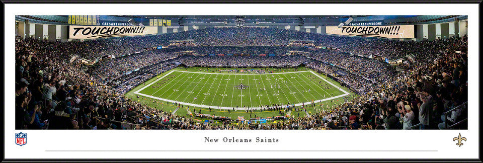 New Orleans Saints Panoramic Picture - Caesars Superdome NFL Fan Cave Decor by Blakeway