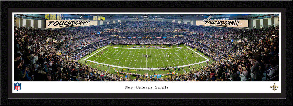 New Orleans Saints Panoramic Picture - Caesars Superdome NFL Fan Cave Decor by Blakeway