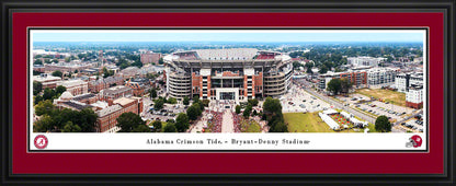 Alabama Crimson Tide Fan Cave Decor - Bryant-Denny Stadium Exterior Panoramic Picture by Blakeway Panoramas