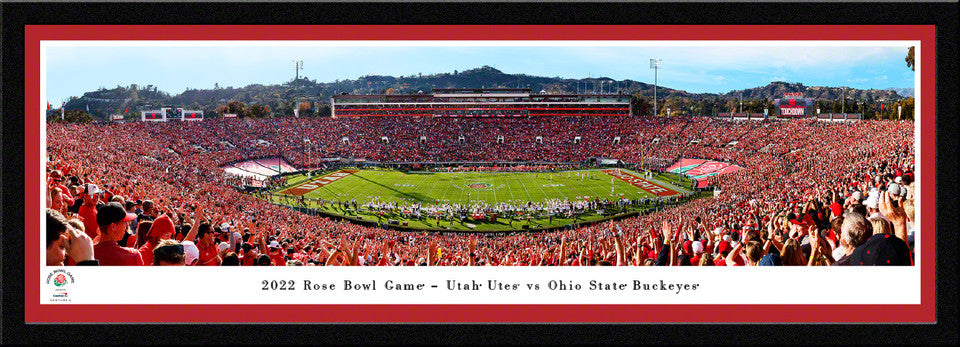 2022 Rose Bowl Game - Touchdown Panoramic Picture - Utah Utes vs Ohio State Buckeyes by Blakeway Panoramas