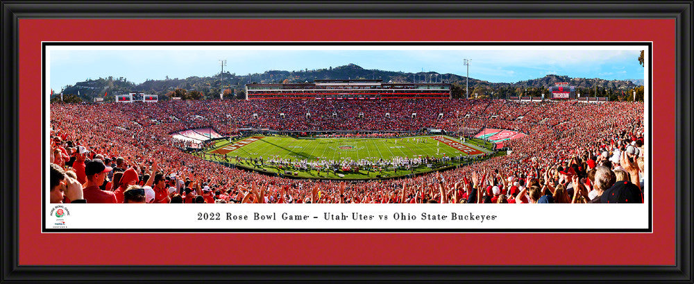 2022 Rose Bowl Game - Touchdown Panoramic Picture - Utah Utes vs Ohio State Buckeyes by Blakeway Panoramas