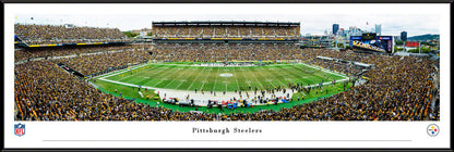 Framed panoramic photo of Pittsburgh Steelers 50-yard line at Acrisure Stadium, available in three  options