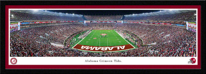 Alabama Crimson Tide End Zone Panoramic Picture - Night Game at Bryant-Denny Stadium Panoramic Picture by Blakeway Panoramas