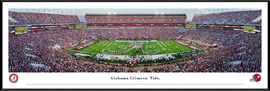 Alabama Crimson Tide Marching Band Panoramic Picture - Bryant-Denny Stadium Fan Cave Decor by Blakeway Panoramas