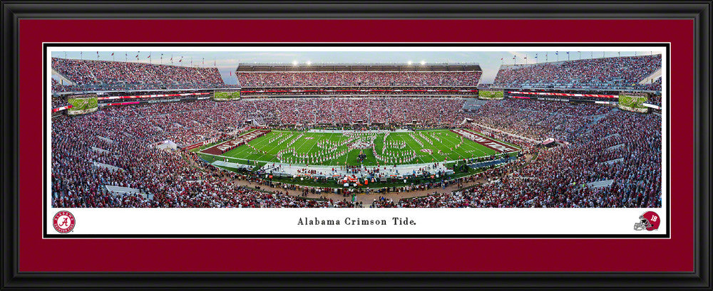 Alabama Crimson Tide Marching Band Panoramic Picture - Bryant-Denny Stadium Fan Cave Decor by Blakeway Panoramas