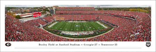 Georgia Bulldogs Football Panoramic Picture - Sanford Stadium Fan Cave Decor by Blakeway Panoramas