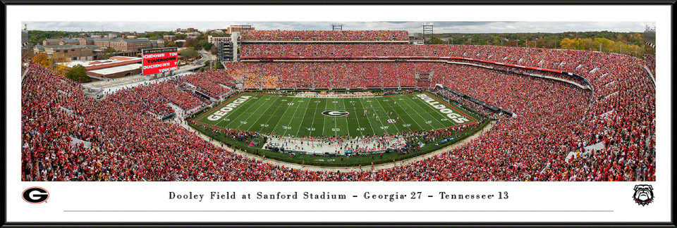 Georgia Bulldogs Football Panoramic Picture - Sanford Stadium Fan Cave Decor by Blakeway Panoramas