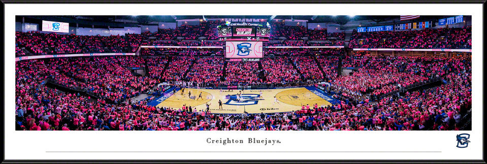Creighton Bluejays Basketball Panoramic Picture - CHI Health Center Fan Cave Decor by Blakeway Panoramas