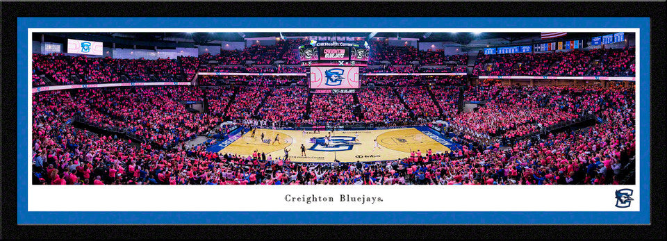 Creighton Bluejays Basketball Panoramic Picture - CHI Health Center Fan Cave Decor by Blakeway Panoramas