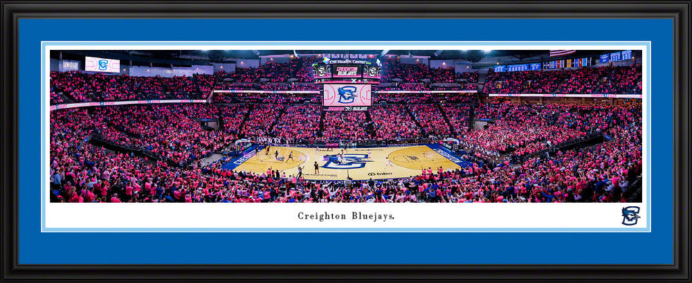 Creighton Bluejays Basketball Panoramic Picture - CHI Health Center Fan Cave Decor by Blakeway Panoramas