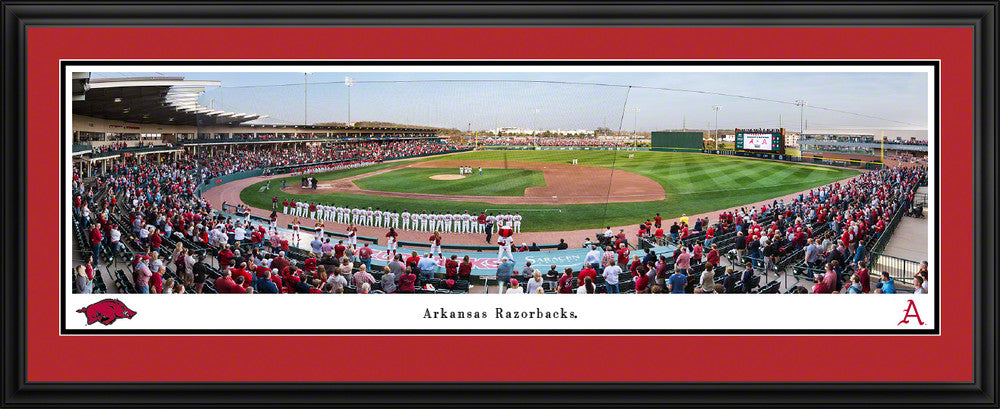 Arkansas Razorbacks Baseball Panoramic Picture - Baum-Walker Stadium at George Cole Field Fan Cave Decor by Blakeway Panoramics