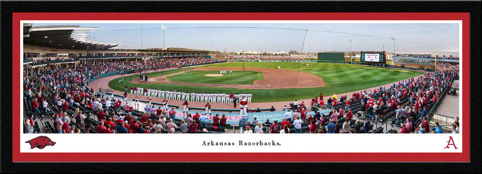 Arkansas Razorbacks Baseball Panoramic Picture - Baum-Walker Stadium at George Cole Field Fan Cave Decor by Blakeway Panoramics