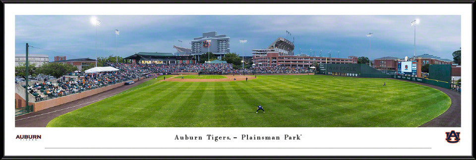 Auburn Tigers Baseball Panoramic Picture - Plainsman Park Fan Cave Decor